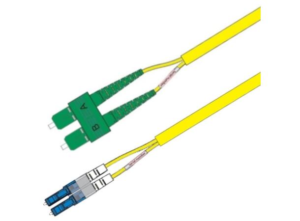 Patch SM DPX Flat LC/UPC-SC/APC xx m 9/OS2 G.657.A1 3x5mm Ruggedized Yellow 