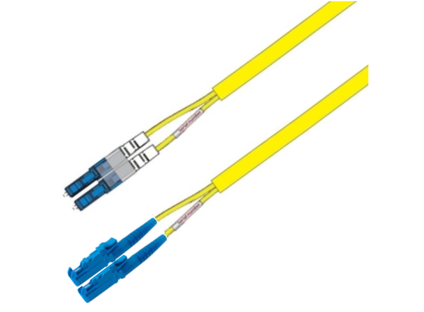 Snor SM DX Forsterk LC/UPC-E2000/UPC x m 9/OS2 G.657.A1 3x5mm Gul 