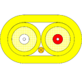 Patch SM DPX LC/UPC-E2000/UPC 6 m 9/OS2 G.657.A1 3x5mm Ruggedized Yellow