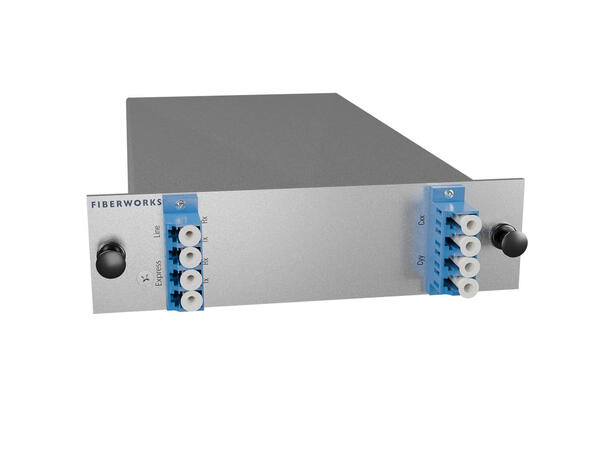 Fiberworks 2 ch. DWDM OADM, LGX2 "drop and continue", LC 