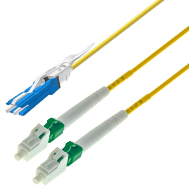 P-7A2-D2Y-CSU-LCA-02 Fiberworks AS  Patch SM CS/UPC-2x LC/APC, 2 m G.657.A2 &#248;2mm, IEC-B, Yellow