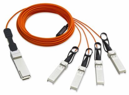 QSFP-4SFP-AOC-3M-LE Fiberworks AS  QSFP+ to 4 SFP+ 40G Active Optical Cable 40GBASE-SR4, AOC, 3 meter, Lenovo