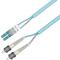 P-OM3-D5T-LCP-STP-xx Fiberworks AS  Snor MM DPX Forsterket LC/PC-ST/PC xx m 50/OM3 BIF 3x5mm Ruggedized Aqua