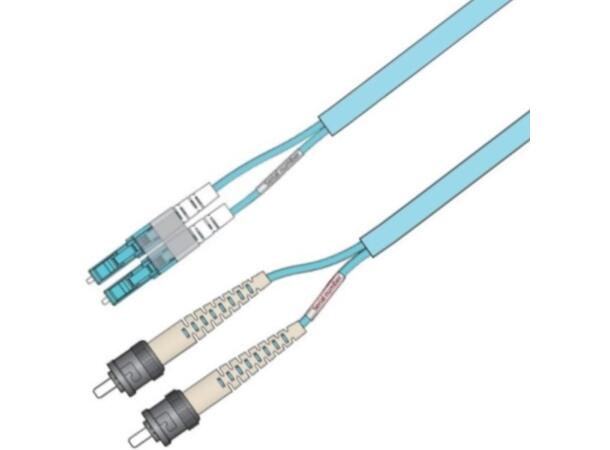 Snor MM DPX Forsterket LC/PC-ST/PC xx m 50/OM3 BIF 3x5mm Ruggedized Aqua 