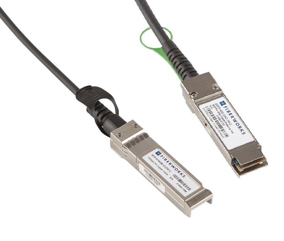 SFPDD-QSFP-DAC Fiberworks AS  SFP-DD to QSFP 100G DAC Passive, 100GBASE-CR2