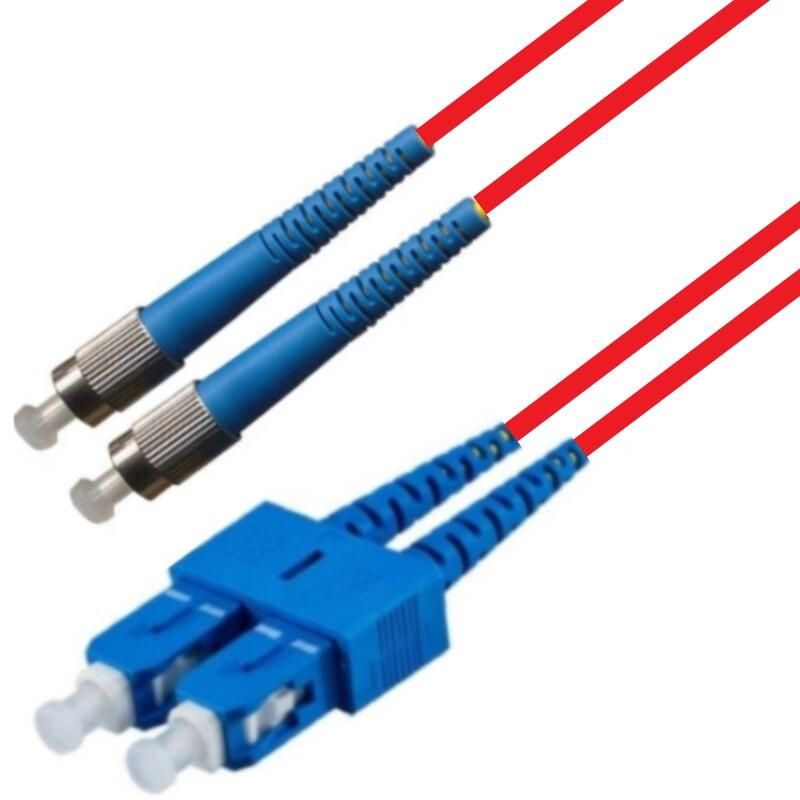 P-SM9-D2R-SCU-FCU-01 Fiberworks AS  Snor SM DPX SC/UPC-FC/UPC 1 m 9/OS2 G.657.A2 2x ø2mm Rød