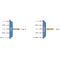 F-CMUX-4+1-MM6-LP Fiberworks AS  Fiberworks 4+1 ch. OM1 CWDM Mux+Demux C51-C57 + 1310 WB, 62.5 µm, LC/PC