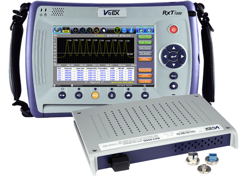 VX-RXT-4510-FULLBAND VeEX Z07-22-104P VeEX RXT-4510 Optisk Spektrum Analysator Fullband CWDM og Highres C-band