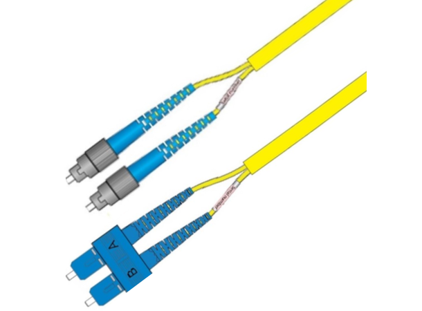 Patch SM DPX Flat SC/UPC-FC/UPC 10 m 9/OS2 G.657.A1 3x5mm Ruggedized Yellow 