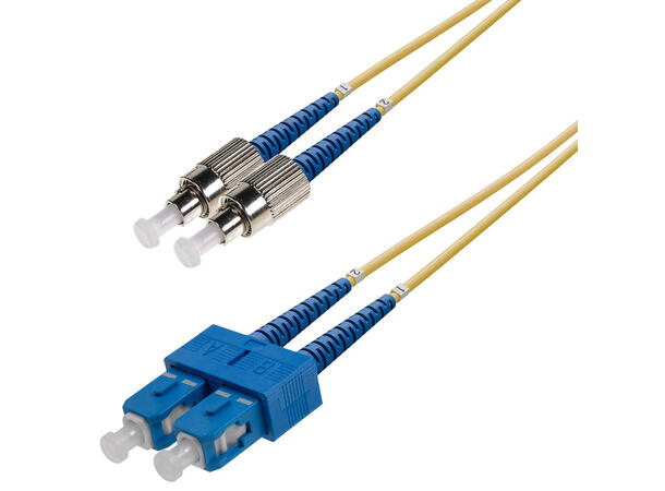 Patch SM DPX Flat SC/UPC-FC/UPC 10 m 9/OS2 G.657.A1 3x5mm Ruggedized Yellow 