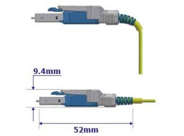 Snor SEL MM Uniboot LC-LC 5 m 50/OM3 BIF ø1,6mm Aqua, FlexULC Pro 