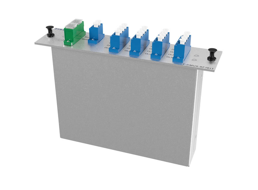 F-DMUX-SF16+1-LB-MLS Fiberworks AS  Fiberworks 16+1 ch. DWDM Mux/Demux, Low C21-C36, 100GHz, PON &amp; Mon, single fiber