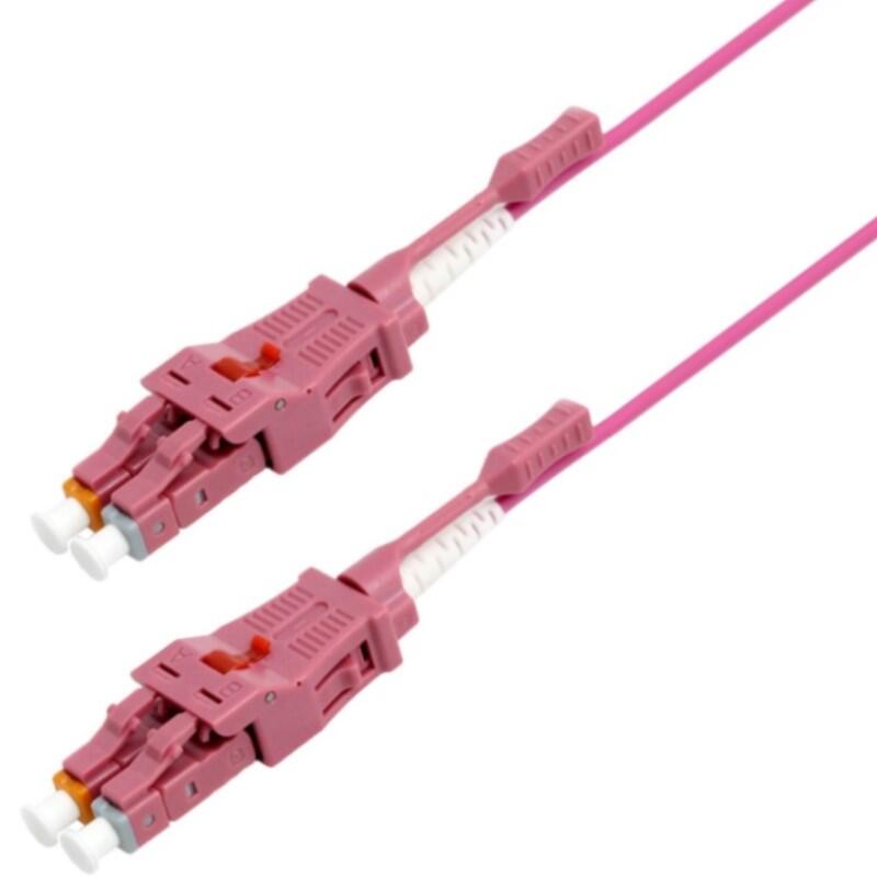 P-OM4-V2M-LCP-LCP-xx Fiberworks AS  Patch MM Uniboot LC/PC-LC/PC xx m 50/OM4 BIF ø2mm, Magenta