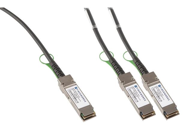 QSFP56 200G to 2x QSFP56 100G DAC Passive, 200GBASE-CR4 
